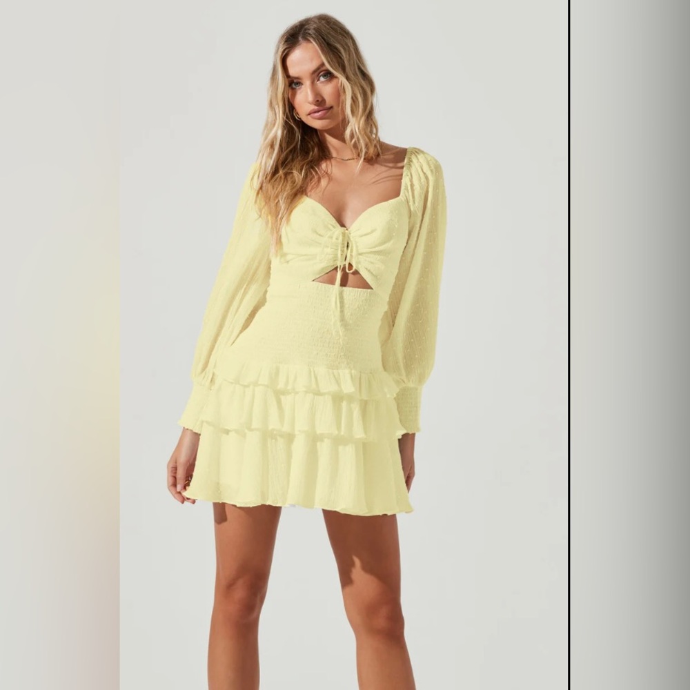 Astr Sunlit Textured Dress